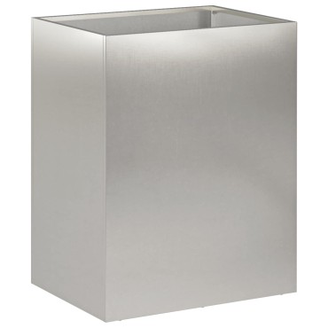 vidaXL Γλάστρα Κήπου Ασημί 40 x 30 x 50 cm Ανοξείδωτο Ατσάλι