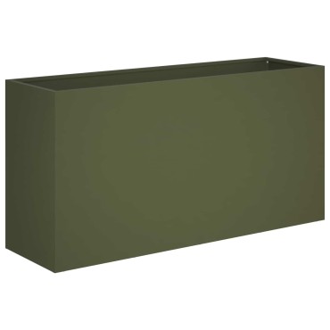 vidaXL Γλάστρα Κήπου 2 τμχ. Λαδί 100 x 30 x 40 εκ