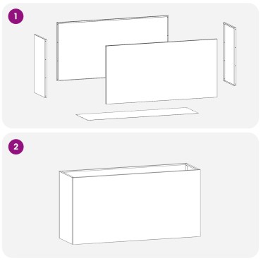 vidaXL Γλάστρα Κήπου 2 τμχ. Λαδί 100 x 30 x 40 εκ