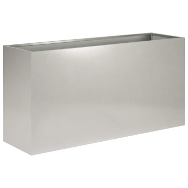 vidaXL Γλάστρα Κήπου Ασημί 100 x 30 x 50 cm Ανοξείδωτο Ατσάλι
