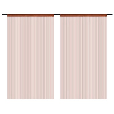 vidaXL Κουρτίνες με Κρόσσια 2 τεμ. Καφέ 140x250cm