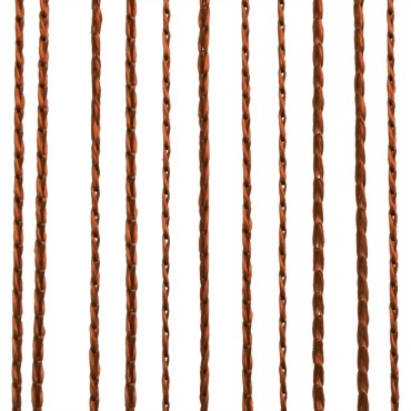 vidaXL Κουρτίνες με Κρόσσια 2 τεμ. Καφέ 140x250cm