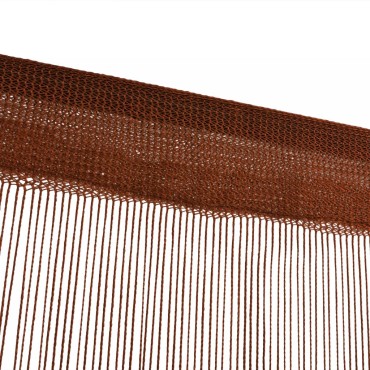 vidaXL Κουρτίνες με Κρόσσια 2 τεμ. Καφέ 140x250cm