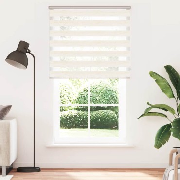 vidaXL Στόρι Ζέβρα Μάρμαρο Μπεζ 135x230 εκ. Πλάτος Υφάσματος 130,9 εκ. Πολυεστέρας