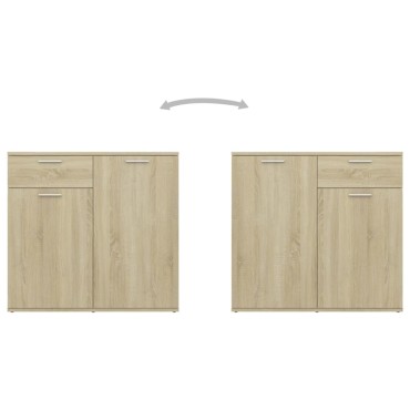 vidaXL Ντουλάπι με Συρτάρι Sonoma Δρυς 80x36x75cm Επεξ. Ξύλο 1 τεμ.