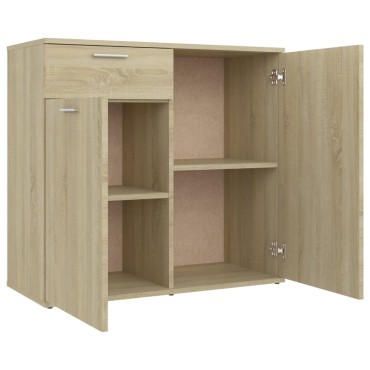 vidaXL Ντουλάπι με Συρτάρι Sonoma Δρυς 80x36x75cm Επεξ. Ξύλο 1 τεμ.