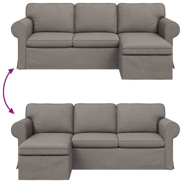 vidaXL Καναπές Taupe 215x138x80cm ύφασμα