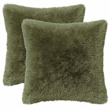 vidaXL Κάλυμμα Μαξιλαριού 2 pcs HEERLEN Πράσινο 30 x 30 cm PV Φλίς