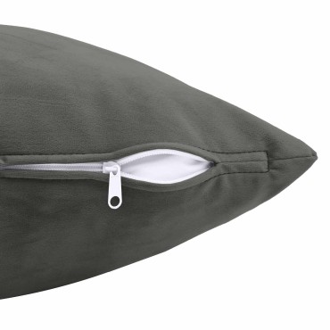 vidaXL Κάλυμμα Μαξιλαριού 2 pcs HEERLEN Σκούρο Γκρι 40 x 40 cm Βελούδο