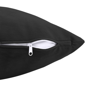 vidaXL Κάλυμμα Μαξιλαριού 2 pcs HEERLEN Μαύρο 40 x 40 cm Βελούδο
