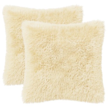 vidaXL Κάλυμμα Μαξιλαριού 2 pcs HEERLEN Κρεμ 40 x 40 cm PV Φλίς