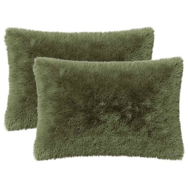 vidaXL Κάλυμμα Μαξιλαριού 2 pcs HEERLEN Πράσινο 40 x 60 cm PV Φλίς