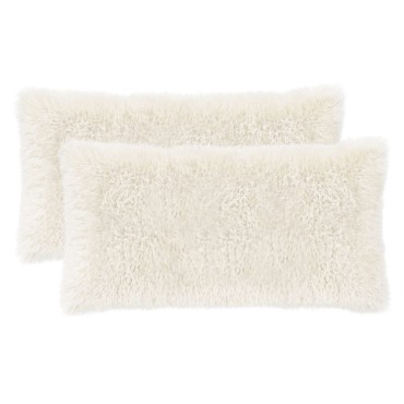 vidaXL Κάλυμμα Μαξιλαριού 2 pcs HEERLEN Λευκό 40 x 70 cm PV Φλίς