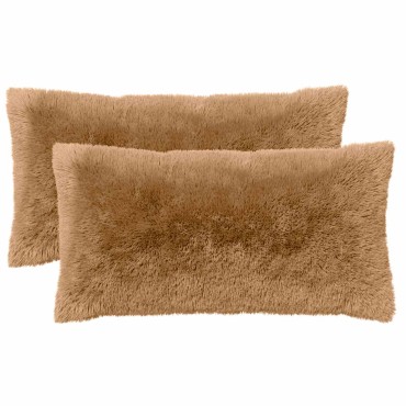 vidaXL Κάλυμμα Μαξιλαριού 2 pcs HEERLEN Taupe 40 x 70 cm PV Φλίς