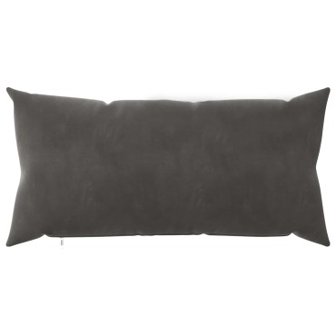 vidaXL Κάλυμμα Μαξιλαριού 2 pcs HEERLEN Σκούρο Γκρι 40 x 80 cm Βελούδο