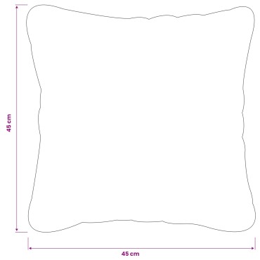 vidaXL Κάλυμμα Μαξιλαριού 2 pcs HEERLEN Ροζ 45 x 45 cm PV Φλίς