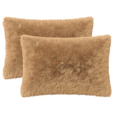 vidaXL Κάλυμμα Μαξιλαριού 2 pcs HEERLEN Taupe 50 x 70 cm PV Φλίς