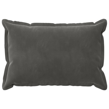 vidaXL Κάλυμμα Μαξιλαριού 2 pcs HOUTEN Σκούρο Γκρι 30 x 50 cm Βελούδο