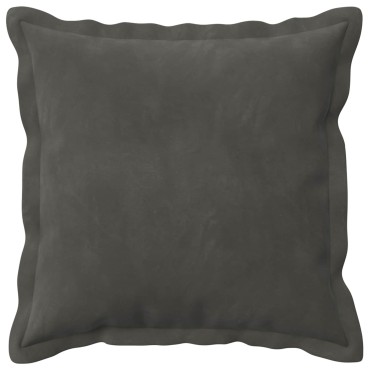 vidaXL Κάλυμμα Μαξιλαριού 2 pcs HOUTEN Σκούρο Γκρι 40 x 40 cm Βελούδο