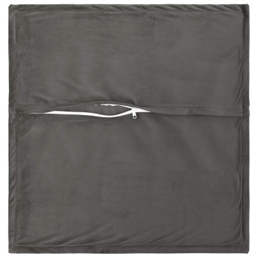 vidaXL Κάλυμμα Μαξιλαριού 2 pcs HOUTEN Σκούρο Γκρι 40 x 40 cm Βελούδο