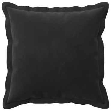 vidaXL Κάλυμμα Μαξιλαριού 2 pcs HOUTEN Μαύρο 40 x 40 cm Βελούδο