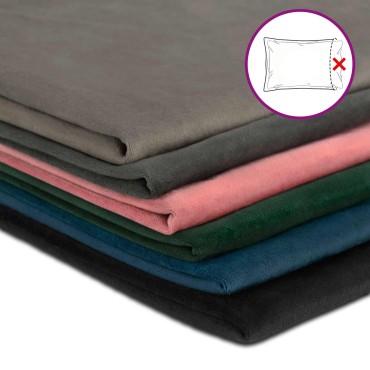vidaXL Κάλυμμα Μαξιλαριού 2 pcs HOUTEN Μαύρο 40 x 40 cm Βελούδο