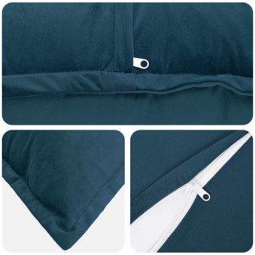 vidaXL Κάλυμμα Μαξιλαριού 2 pcs HOUTEN Μπλε 40 x 60 cm Βελούδο