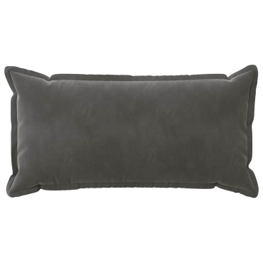 vidaXL Κάλυμμα Μαξιλαριού 2 pcs HOUTEN Σκούρο Γκρι 40 x 80 cm Βελούδο