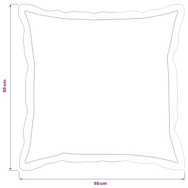 vidaXL Κάλυμμα Μαξιλαριού 2 pcs HOUTEN Μαύρο 50 x 50 cm Βελούδο