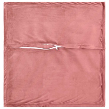 vidaXL Κάλυμμα Μαξιλαριού 2 pcs HOUTEN Ροζ 55 x 55 εκ Βελούδο