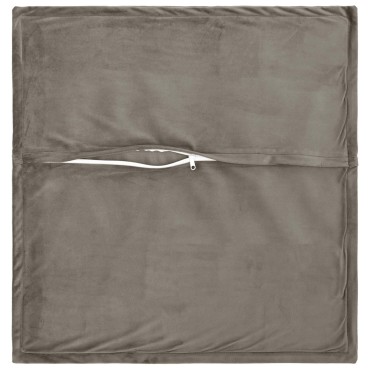 vidaXL Κάλυμμα Μαξιλαριού 2 pcs HOUTEN Ανοιχτό γκρι 80 x 80 cm Βελούδο