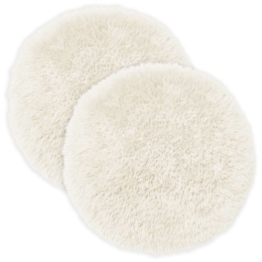 vidaXL Κάλυμμα Μαξιλαριού 2 pcs HEERLEN Λευκό Ø 30 cm PV Φλίς