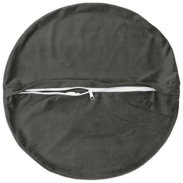 vidaXL Κάλυμμα Μαξιλαριού 2 pcs HEERLEN Σκούρο Γκρι Ø 40 cm Βελούδο