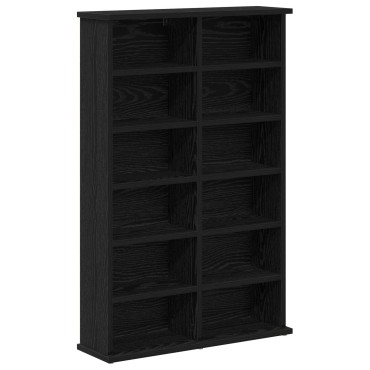 vidaXL Ντουλάπα CD Μαύρη Δρυς 60x17x92cm Επεξεργασμένο Ξύλο