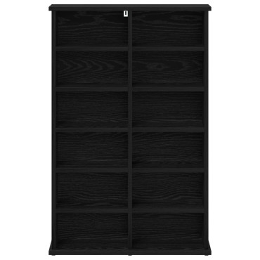 vidaXL Ντουλάπα CD Μαύρη Δρυς 60x17x92cm Επεξεργασμένο Ξύλο