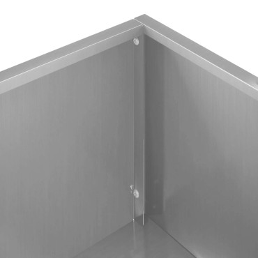 vidaXL Γλάστρα Κήπου Ασημί 100 x 20 x 49 εκ Γαλβανισμένος Χάλυβας