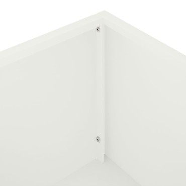 vidaXL Γλάστρα Κήπου Λευκό 100 x 20 x 49 εκ Ψυχρής έλασης χάλυβας