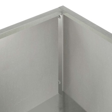 vidaXL Γλάστρα Κήπου Ασημί 100 x 20 x 49 εκ Ανοξείδωτο Ατσάλι