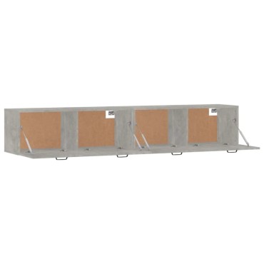 vidaXL Ντουλάπια Τοίχου 2 τεμ. Γκρι Σκυρ. 100x36,5x35cm Επεξ. Ξύλο