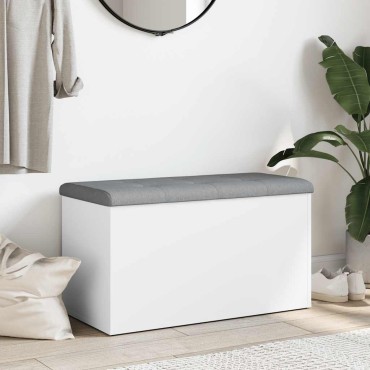 vidaXL Πάγκος Αποθήκευσης Λευκός 82x42x45cm από Τεχνητό Ξύλο 1 τεμ.