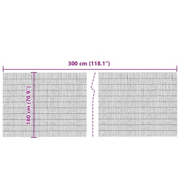 vidaXL Φράχτης Κήπου Φυσικό 300x180cm