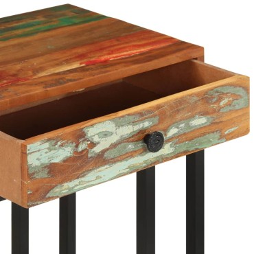 vidaXL Τραπεζάκι Βοηθητικό Σχήμα «U» 45x30x61cm Μασίφ Ανακυκλ. Ξύλο 1 τεμ.