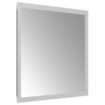 vidaXL Καθρέφτης μπάνιου LED Διαφανές 30 x 30 cm σκληρυμένο γυαλί