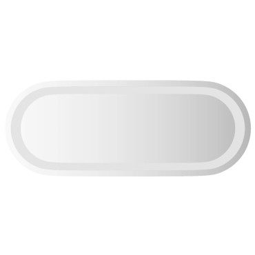 vidaXL Καθρέφτης μπάνιου LED Διαφανές 50 x 20 cm σκληρυμένο γυαλί