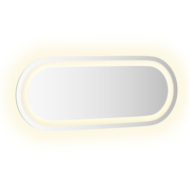 vidaXL Καθρέφτης μπάνιου LED Διαφανές 50 x 20 cm σκληρυμένο γυαλί