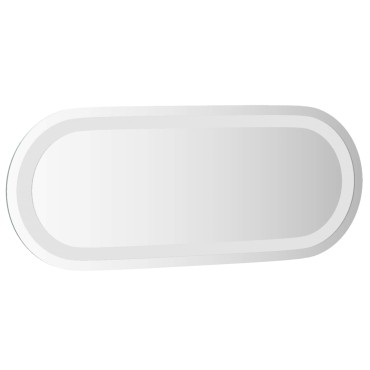 vidaXL Καθρέφτης μπάνιου LED Διαφανές 50 x 20 cm σκληρυμένο γυαλί