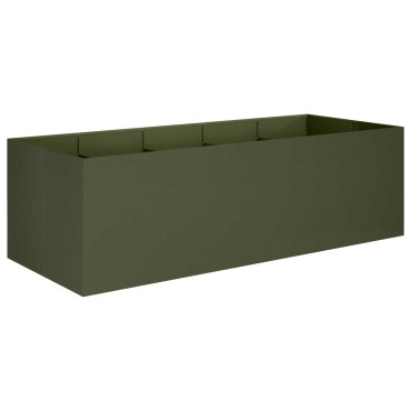 vidaXL Γλάστρα Κήπου Λαδί 200 x 80 x 60 εκ Ψυχρής έλασης χάλυβας