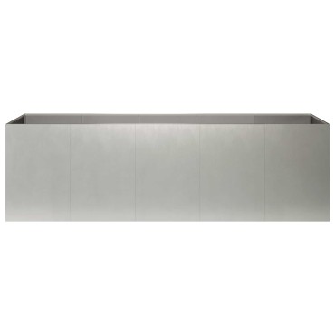 vidaXL Γλάστρα Κήπου Ασημί 200 x 40 x 60 εκ Ανοξείδωτο Ατσάλι