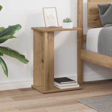 vidaXL End Table Artisan Oak 35x25x50cm Επεξεργασμένο Ξύλο