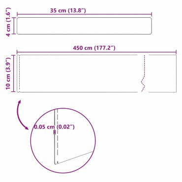 vidaXL Περίγραμμα γκαζόν 450 x 10 εκ Ατσάλι Σκληρυθέν στον Αέρα